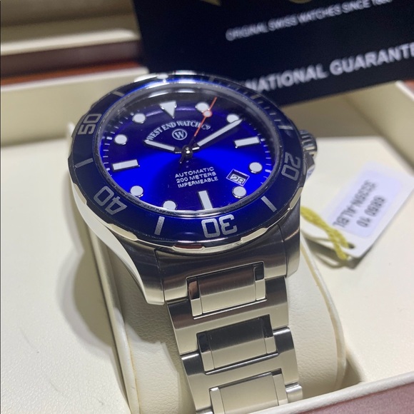 West End Watch Swiss Auto Sapphire Blue Bezel Blue - Picture 10 of 16